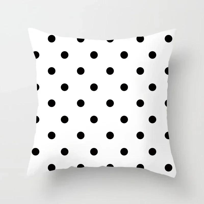 Black Throw Pillow Case Geometric Heart Letters Piano Fashion Girl Cushion Covers Home Sofa Chair Decorative Pillowcase 45X45Cm