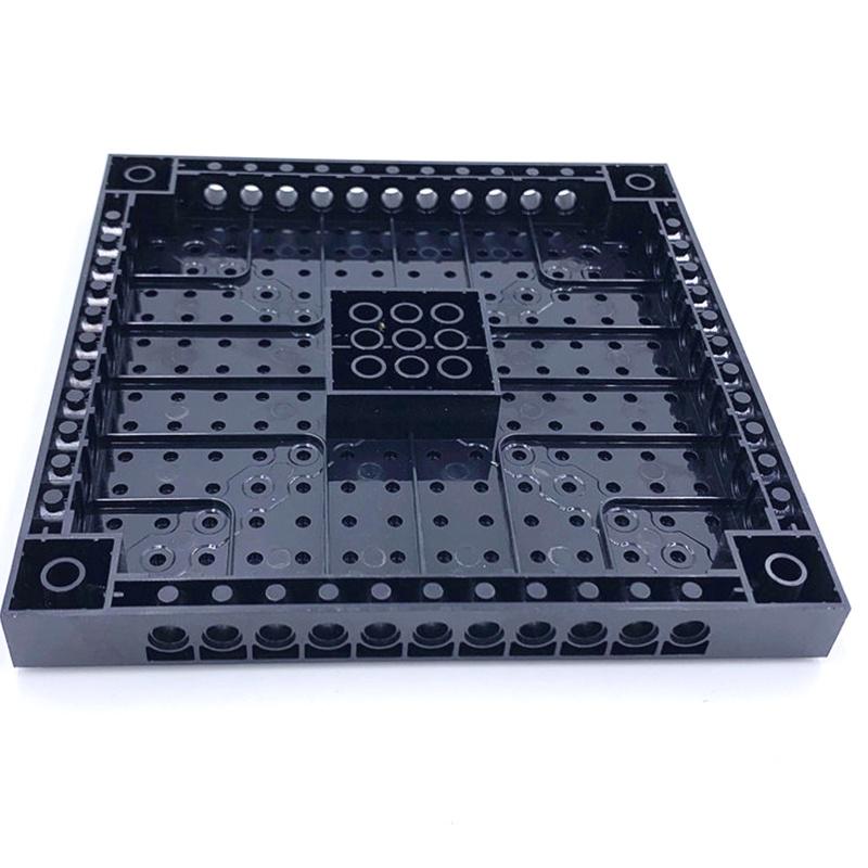 1PC Grundplatte Baustein Grundplatte Schwarz Spleiß Ziegel DIY Kombination MOC 16x16 Loch Verbindungsmodul Kompatibles Zubehör Spielzeug für Kinder