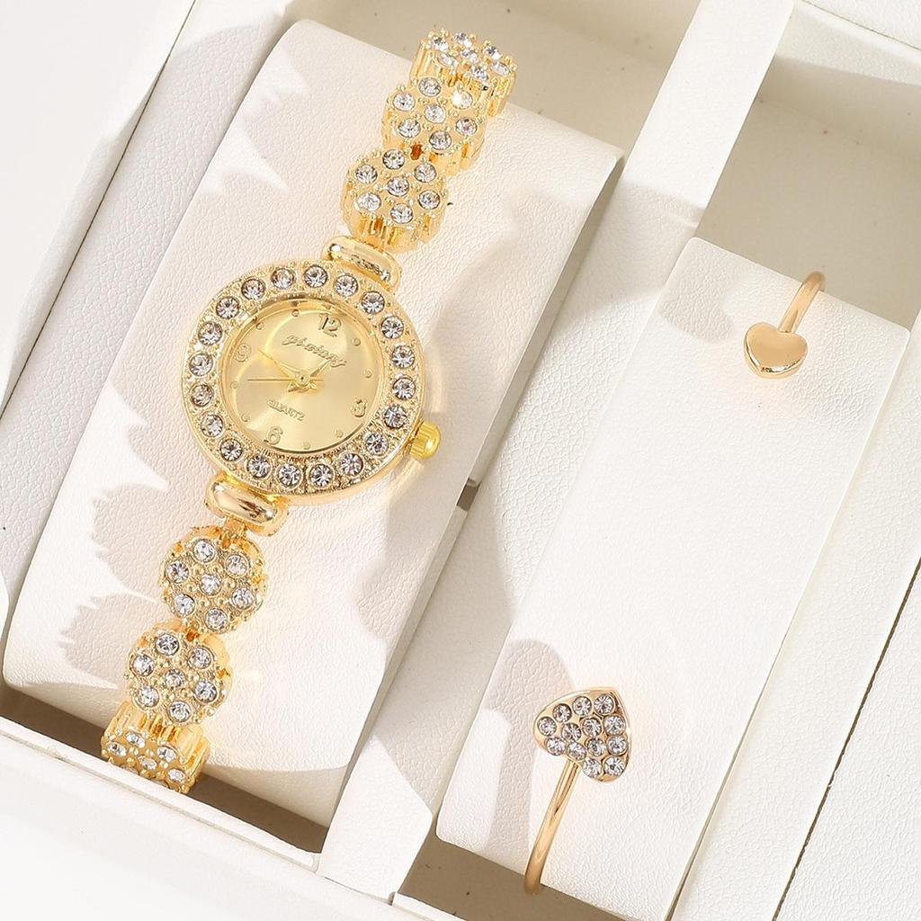 Leichter Luxus Kleines Zifferblatt Armband Set Damenuhr