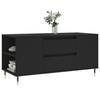 VidaXL Table basse noir 102x44,5x50 cm bois d'ingénierie 830989