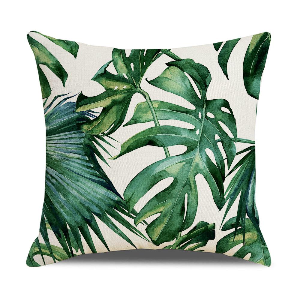 Ins Nordic Tropical Plant Pillow Cover New Home Furnishings Office Lumbar Cushion Pillow Cover