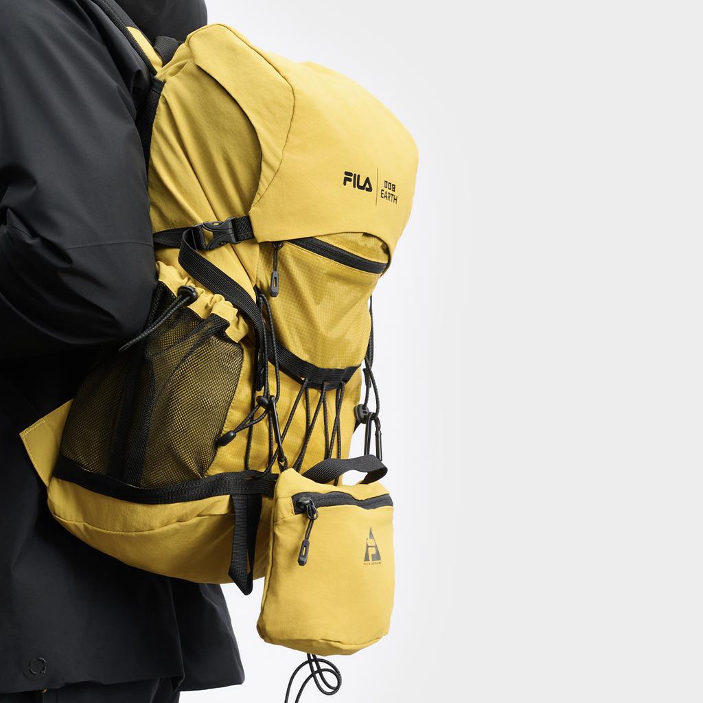 New FILA BBC EARTH Collaboration Collection Fabric Backpack Regular Men's Coconut Cold Yellow A13M437101FYE