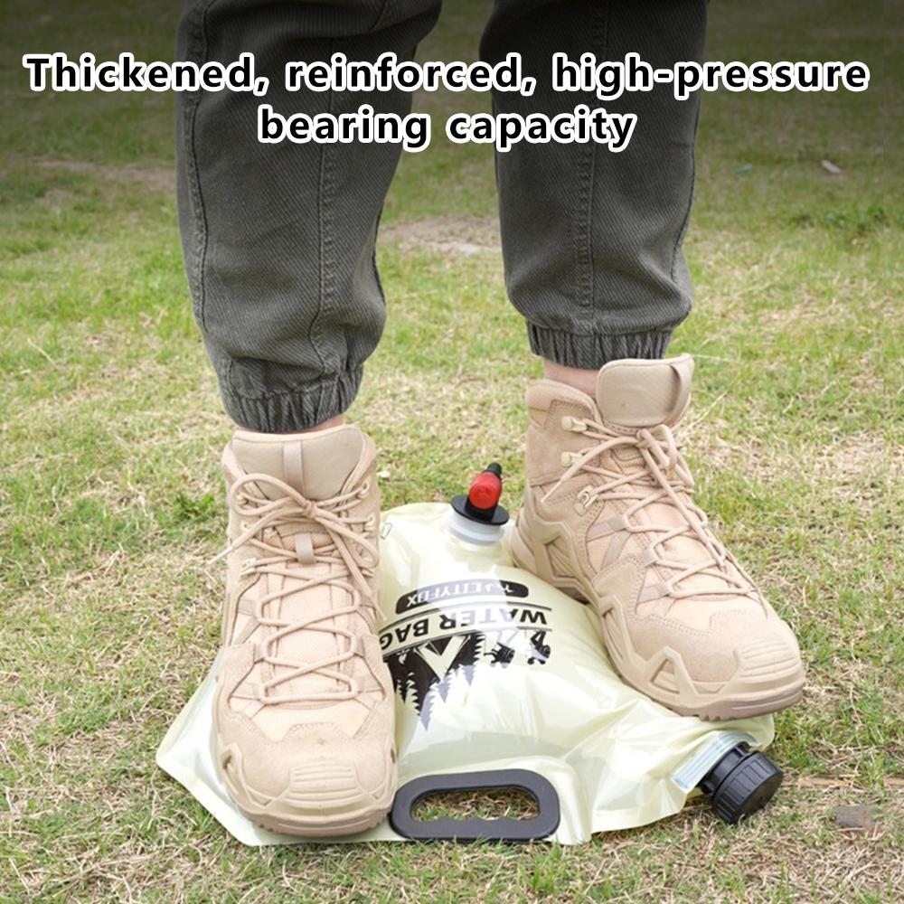 Outdoor Portable Water Bag 8L+2L Large Capacity Water Bag with Faucet Foldable Portable Water Bag PET Material Hydration Pack