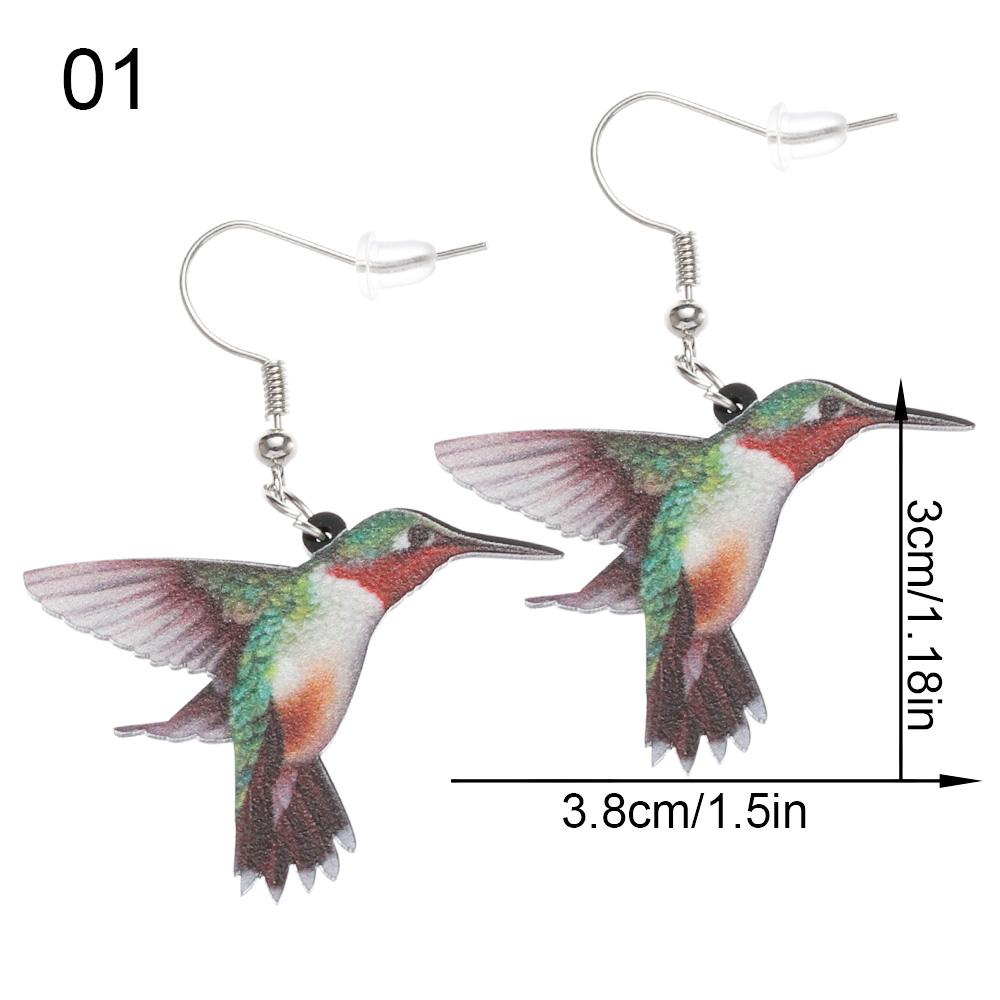 Fashion Acrylic Parrot Animal Jewelry Eardrop Bird Earrings Earbob