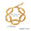 Landy New Arrival 18K Gold Plated Stainless Steel Bracelets Circle Chains Trendy Jewelry Bangles for Women Party