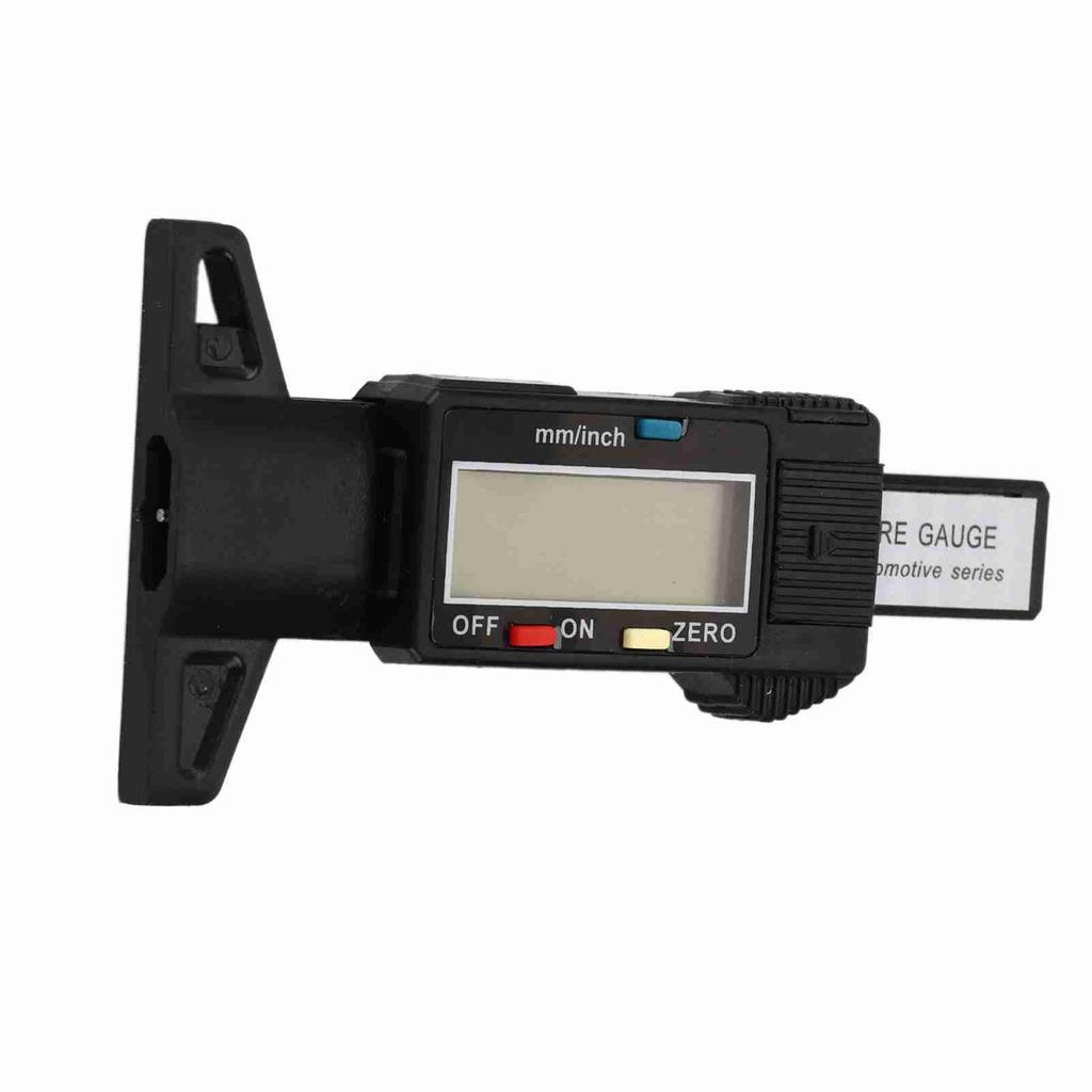 Car Digital Tyre Tire Tread Depth Gauge 0‑25.4mm Measurer Tool Caliper LCD Display Black