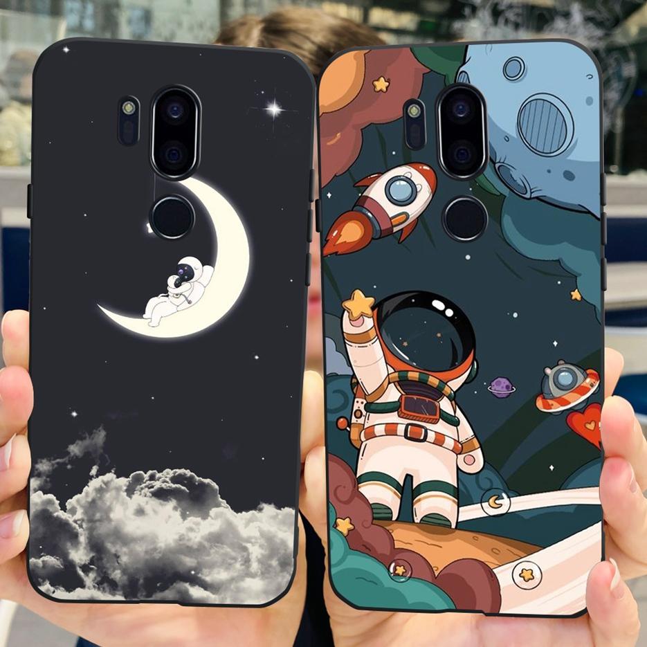 Para LG G7 thinQ Funda G710EM LM-G710 G710 Cubierta Pintada de Lujo Fundas de Teléfono de Silicona Suave Para LG G7 ThinQ Cubiertas Traseras 6.1'' Parachoques