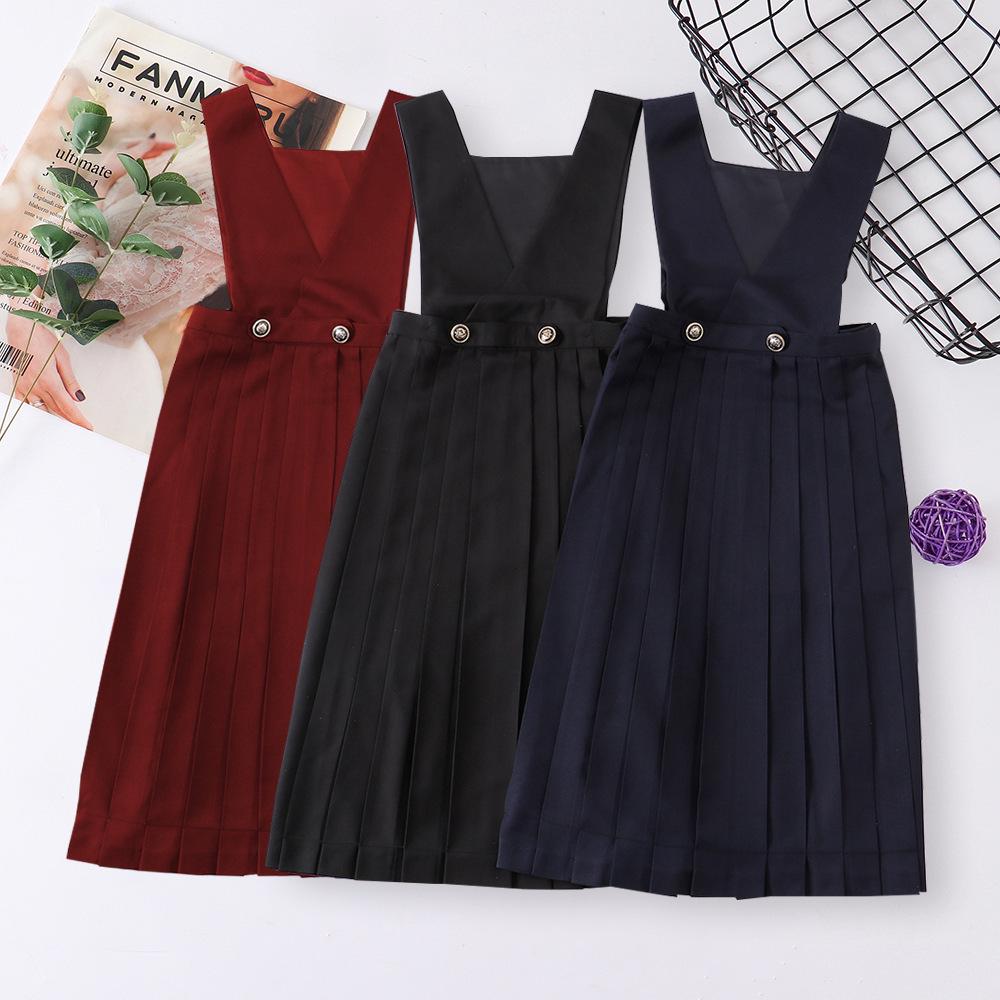

Women s Solid Color Pleated Milk Protector Overall Skirt Dress - Extra Long Length Accessory