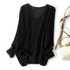 Women's Autumn Winter New Hollow Out Knitwear Solid Color Minimalist Loose Versatile Slim Fit Long Sleeve Sweater Base Layer Top