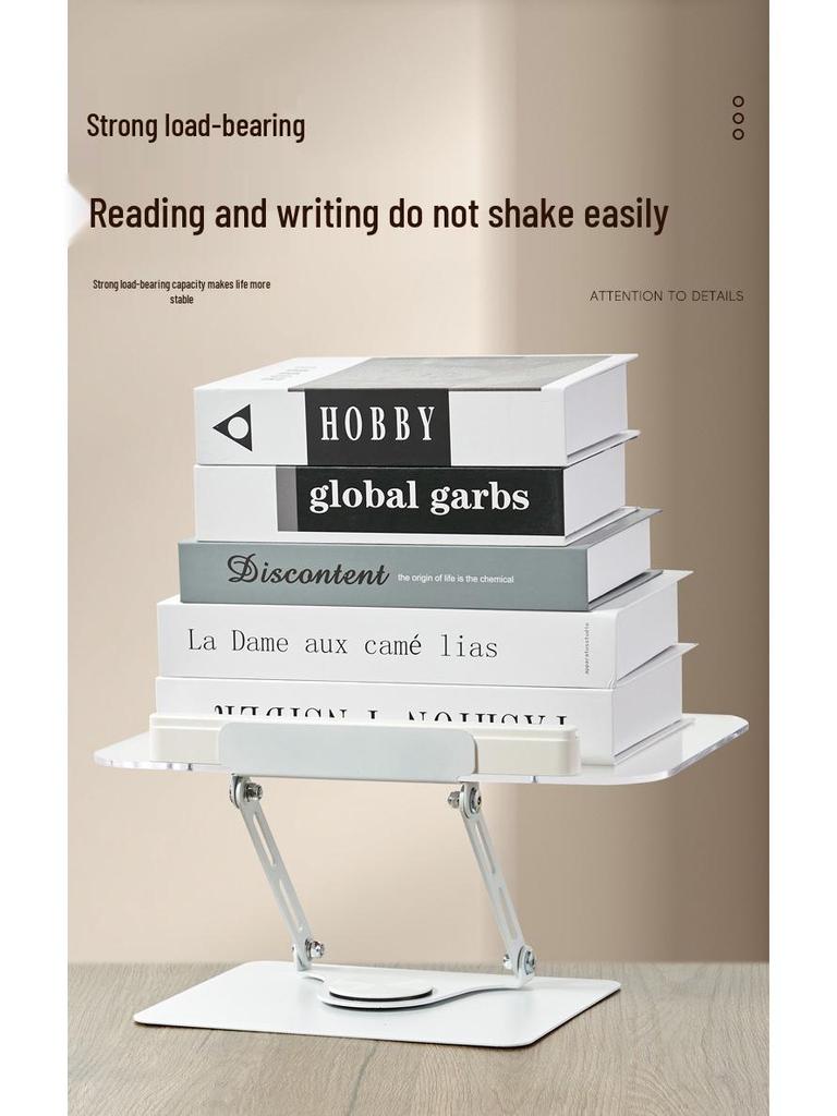 Rotating Transparent Acrylic Desktop Stand: Book, Music, Tablet Holder