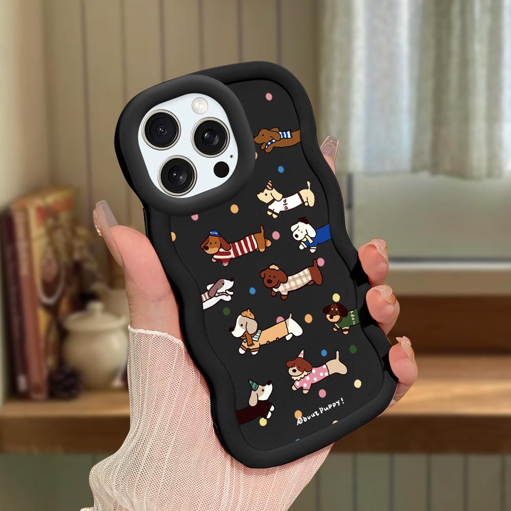 Big Wave Edge Weiches Silikonmaterial Macaron-Telefongehäuse Stoßfestes Schutzgummigehäuse für iPhone Samsung Huawei Honor Xiaomi Redmi OnePlus Moto