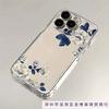 Simple Flower iPhone Case 7/8 Apple 11/12/13/14/15/16 ProMax Transparent Phone Case