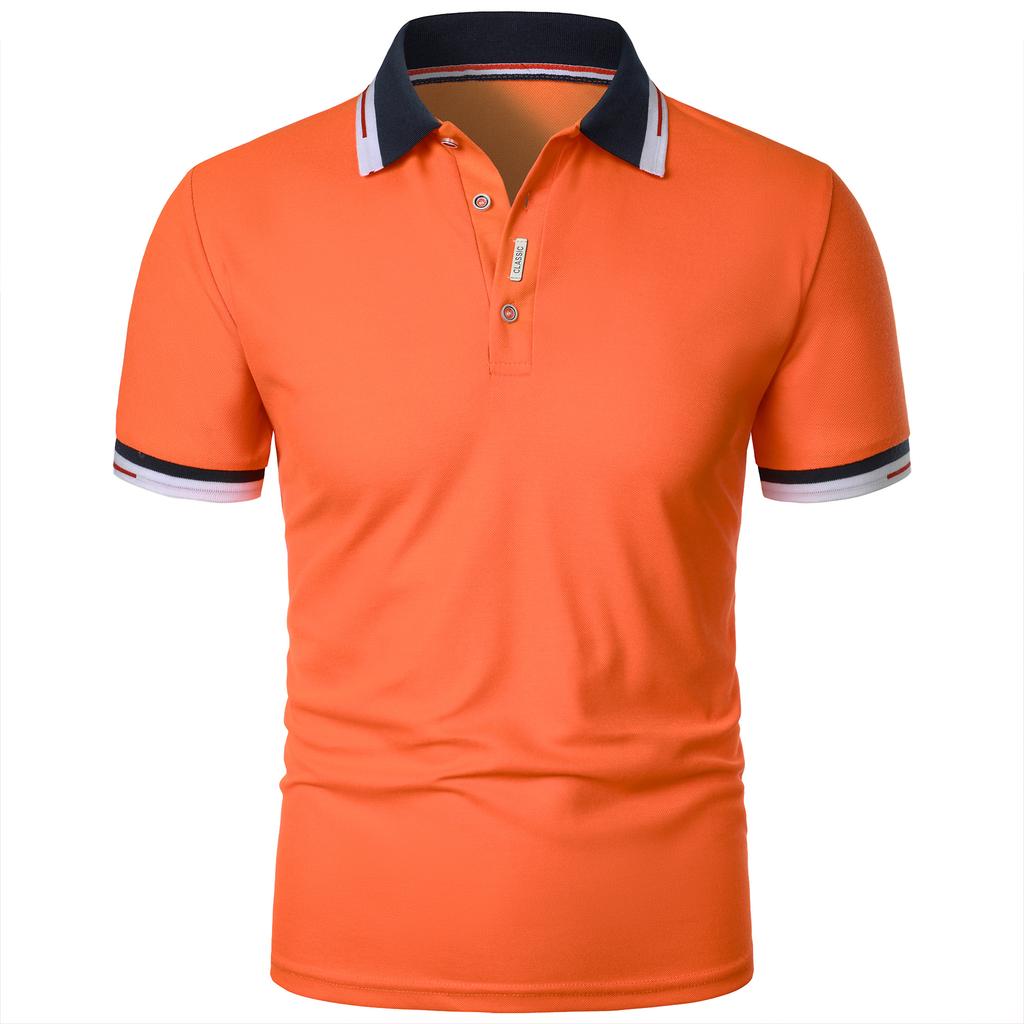Men's New Polo Shirt T-shirt Summer Men's Short-sleeved Intercolored Lapel