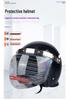 Heavy-Duty Black Anti-Riot Steel Helmet with Tempered Glass Shield
