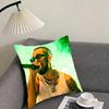 JJc ReyesS Rapper Cushion Cover Pillowcase Ultra Soft Skin Friendly Fabric Cloud Like Comfort Concealed Zipper