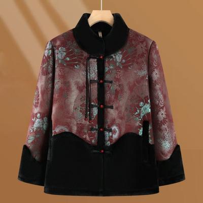 Winter Fur All-in-one Coat Coat Old Lady Fleece Warm Top Old Grandma Clothes Old Man Winter