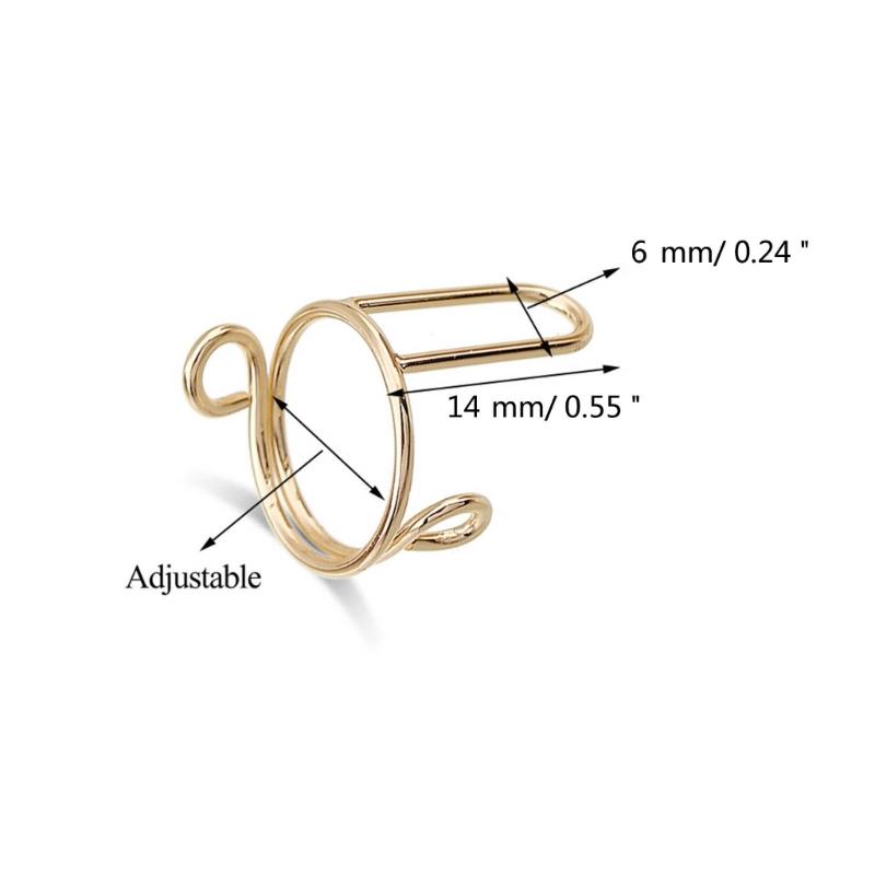 Fingertips Statement Jewelry Metal Nail Art Rings Copper Material for Women Girl