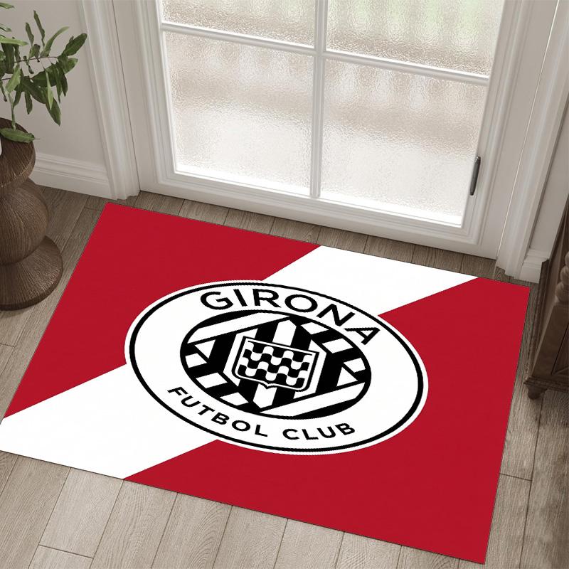 Girona FC Design Crystal Velvet Carpet Cozy Non?Slip Printed Rug For Bedroom Living Room Entrance