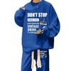 Harajuku Style Men's Trendy Casual Set: Creative Loose Hoodie & Pants Two-Piece