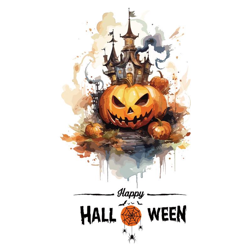 Halloween Horror Wall & Toilet Sticker Set: Ghost, Pumpkin, Monster, Bat & Shadow Decals