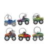 Keychain for Girls Cartoon Vehicle Shape Prevent Key Confusion 6Pcs