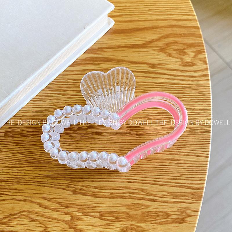 Elegant Fashion Korean Pearl Rhinestone Hair Clip For Women In Heart And Designs Bow