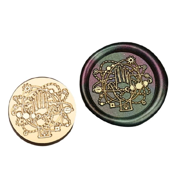 Compasses Wax Seal Stamp for Album Cards Photo Scrapbooking Wedding Decorations Astronomical Series Sealing Waxed Stamp