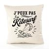 Cushion Cover I Can't I Have Kitesurfing I Can't Minimalist | Cotton Canvas Fairtrade 305 G/m² Invisible Zip Size 40×40 Cm