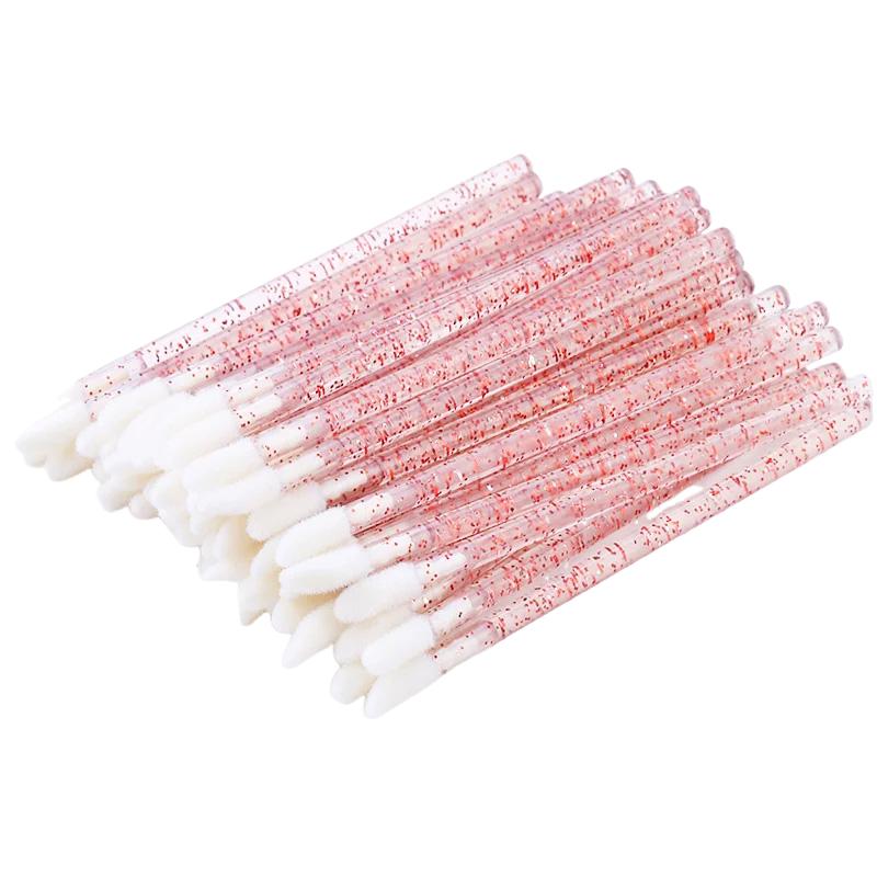 50/100Pcs Brushes Lipstick ApplicatorWands Eyelashes Extension Makeup Brushes Lip Brush CrystalT ools Eyelash Disposable Makeup