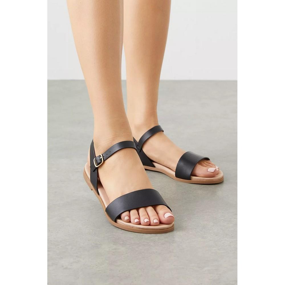 Dorothy Perkins Damen/Damen Faye Weite, flache Sandalen