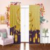 2PCS Golden Ramadan Auspicious (Lantern - Moon) Ramadan Printing Curtain Polyester Material Suitable for Bedroom Living Room,