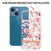 For iPhone 15 Case IMD IML Flower Pattern Electroplated TPU Back Cover