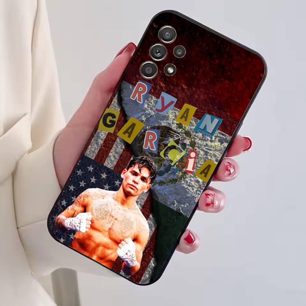 R-Ryan Garcia Boxing Star Phone Case Black Silicone Soft For Samsung S25,S24,S21,S22,S23,S30,Ultra,S20,Plus,Fe,Lite