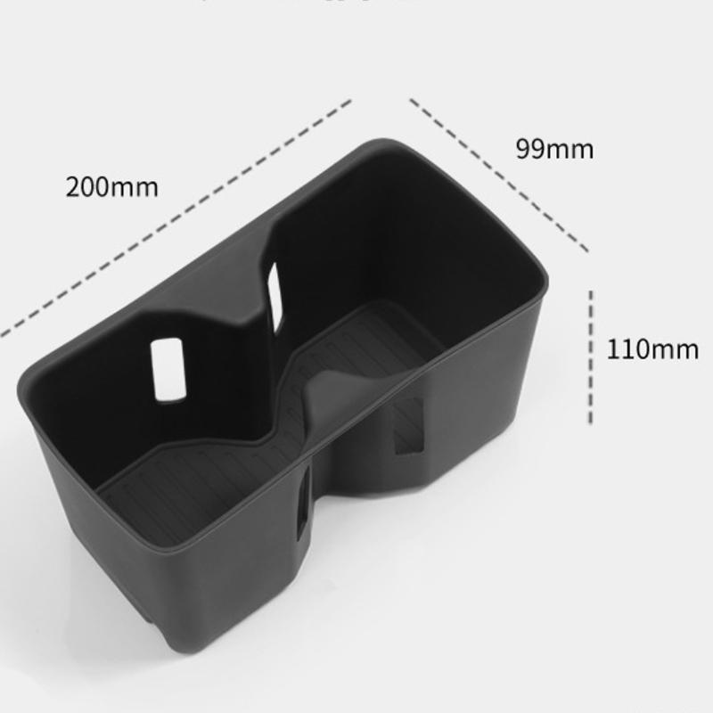 1 Piece Silicone Shock-Absorbing Drinks Holder Storage Box For Hyundai Santa Fe 2024 2025 Water Cup Holder Car Accessories
