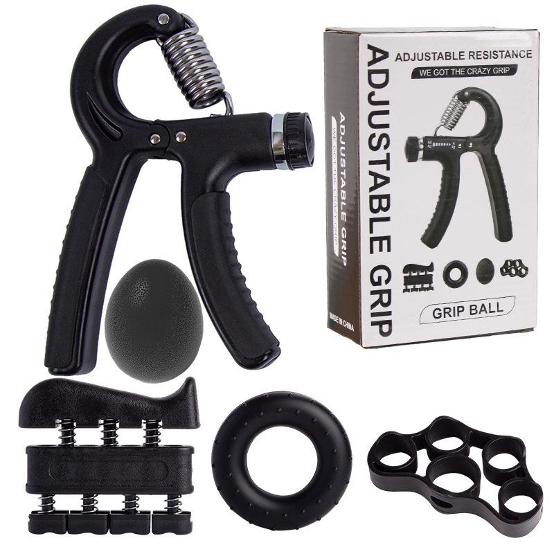 Hand Grip Strength Trainer Set: 5-Piece Kit for Finger Exercise, Rehabilitation, and Muscle Building