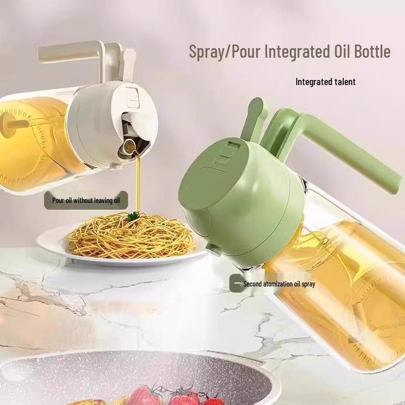 Automatic Household Cooking Oil Spray Bottle - Thickened, Non-Hanging, Atomizing Pour for Kitchens