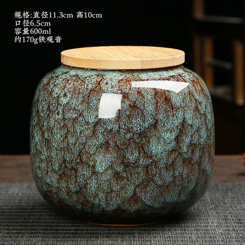 Creative Irregular Grain Ceramic Tea Cans Portable Mini Storage Box Moisture-proof Sealed Candy Coffee Can Storage Container New