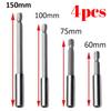 60/75/100/150mm Magnetic Screwdriver Extension Connecting Rod Hexagonal Handle Carbon Steel Screwdriver Joint Holder Power Tools