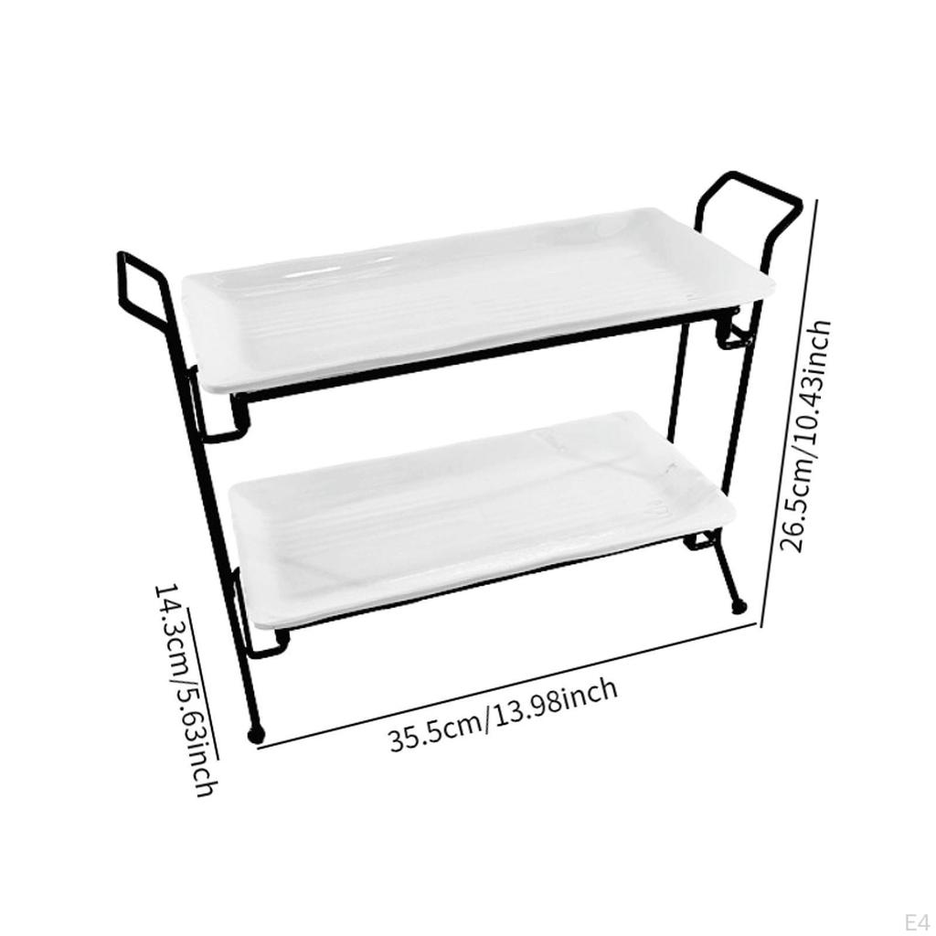 Cake Presentation Stand with Serving Trays, Ideal for Birthday Food Display
