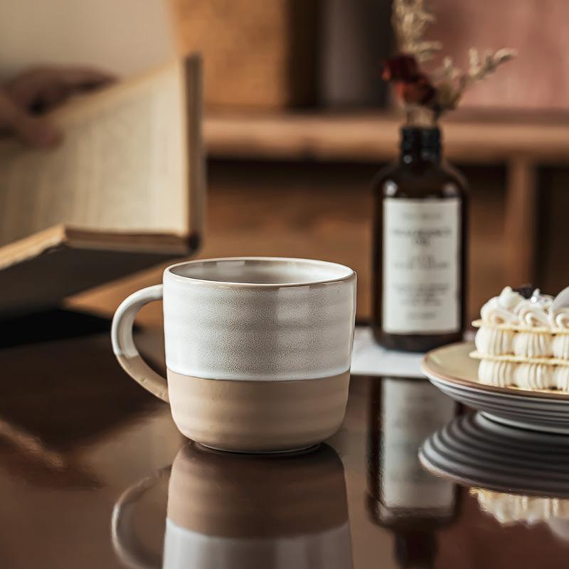 Creative Splicing Mug Ceramic Coffee Cup Large Capacity Home Breakfast Milk Oat Cup Personalized Tea Cup
