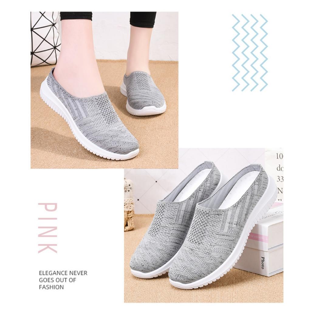 Women's Oversized Cloth Shoes, Breathable Fly Woven Shoes, Soft Soled Casual Shoes