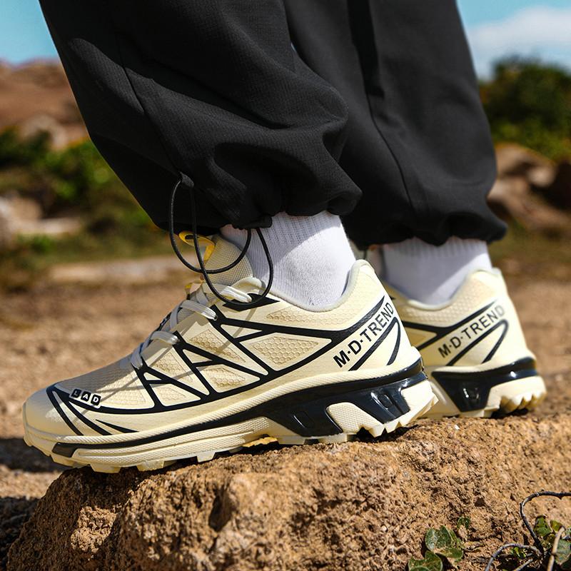 Fashion Running Shoes Trend Breathable Mesh Non-slip Dad Shoes Hiking Shock Absorption Thick Sole Heightening Outdoor Men's Trendy Shoes