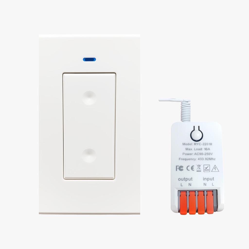 433 Wireless Remote Switch: Adhesive Wall Panel, US Standard, AC110V/220V