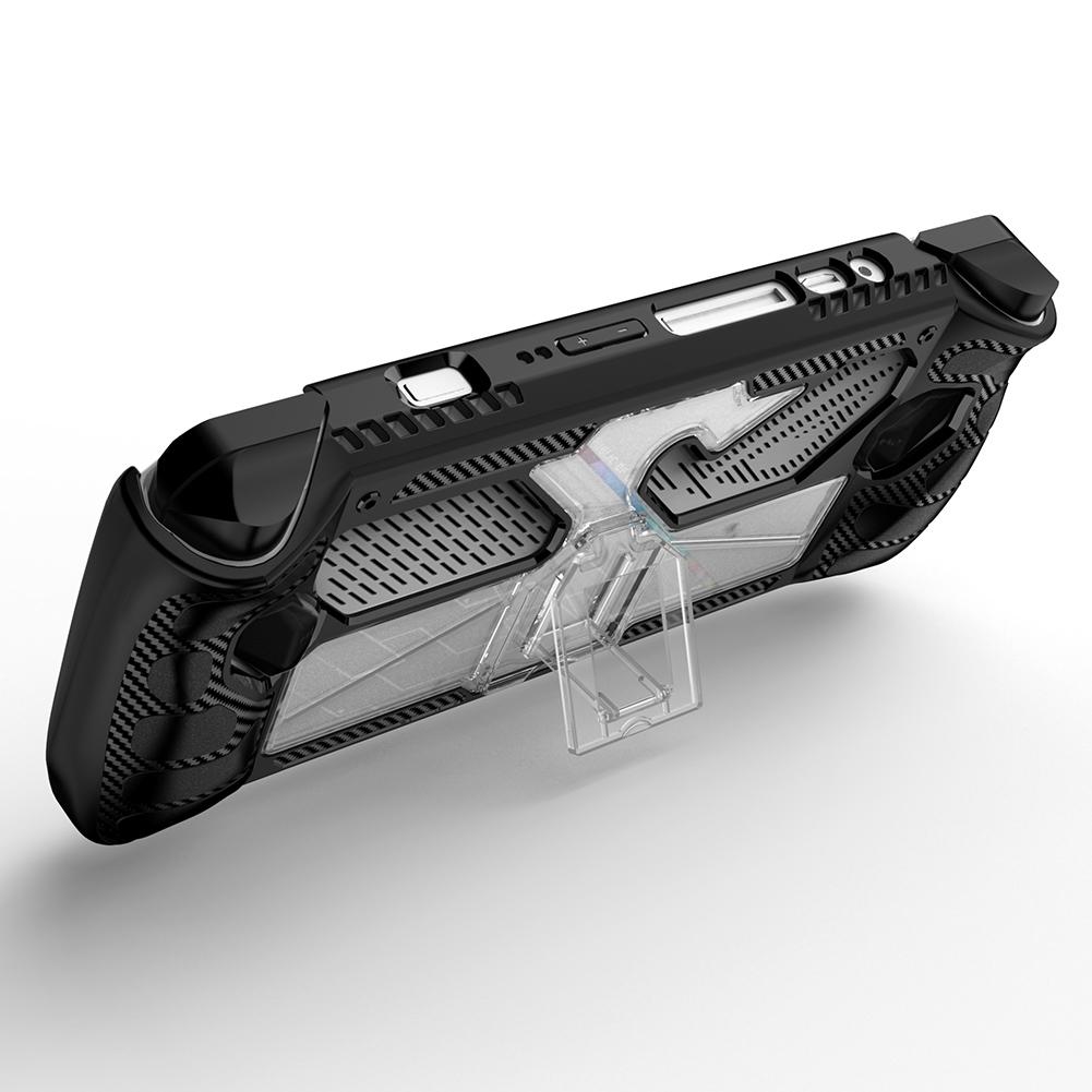 Game Console Full Cover TPU PC Game Console Frame with Bracket Shockproof Replacement Accessories for Asus Rog Ally