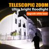 Powerful LED Flashlight White Laser Floodlight Rechargeable18650 Spotlight Waterproof Zoom Fishing Hunting Emergency Hand Light