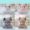 Charming Cat Plush Keychain Cuddly Cartoon Bear Hanging Ornament For Kids