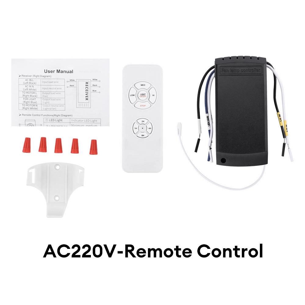 Kit Universal Telecomandă pentru Lampă Ventilator de Tavan AC 110-240V Comutator cu Control prin Temporizare Viteză Reglată Transmițător Receptor