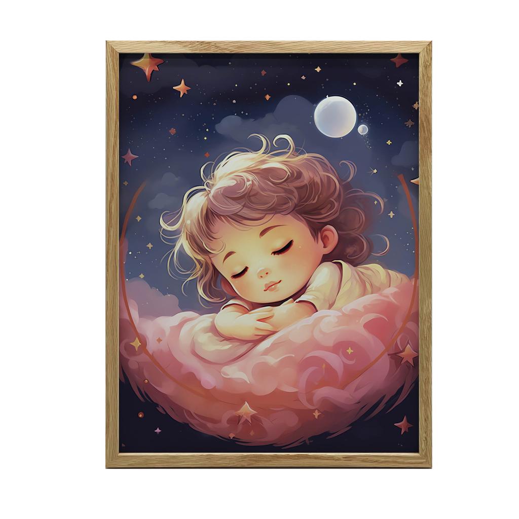 Plakat Marzenie Na Różowej Chmurze Plakat Marzenie Na Różowej Chmurze, 40X50 Cm, Rama Aluminiowa Czarna, Papier Matowy 230 Gsm