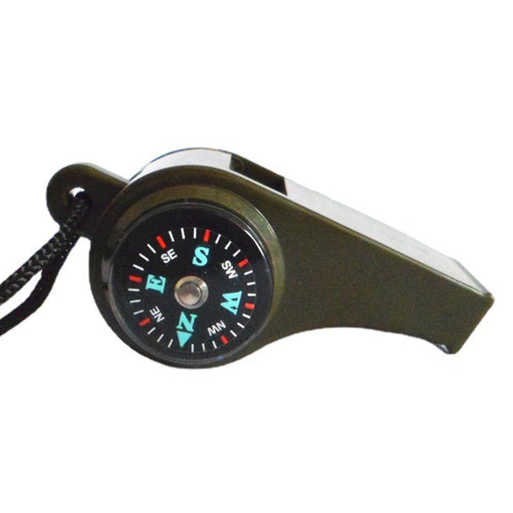 

2Pcs 3-in-1 Emergency Whistle with Compass and Thermometer Loud Safety Whistle Camping Hiking Whistle for Outdoor Hiking