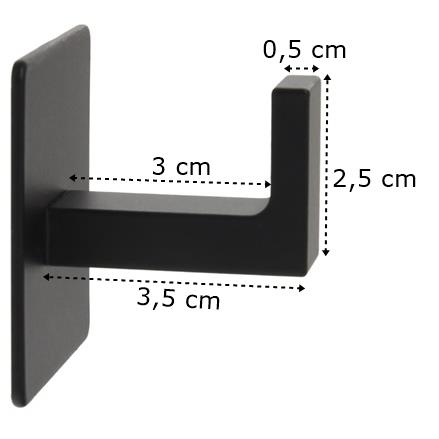 Bathroom Towel Rack Wall Hook for Bathroom Kitchen Black